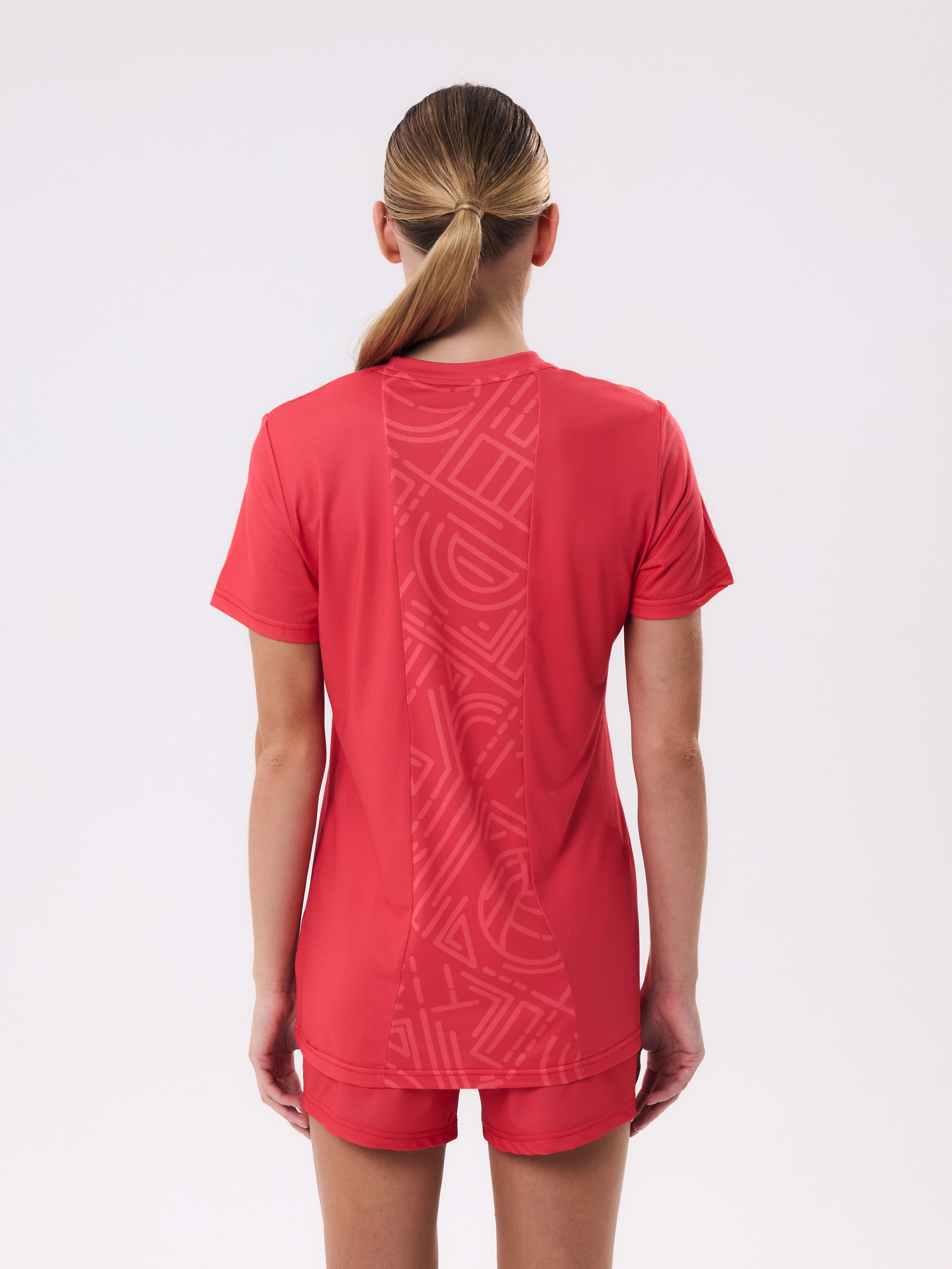 Футболка тренировочная женская с коротким рукавом 3XL (персиковый) V12W