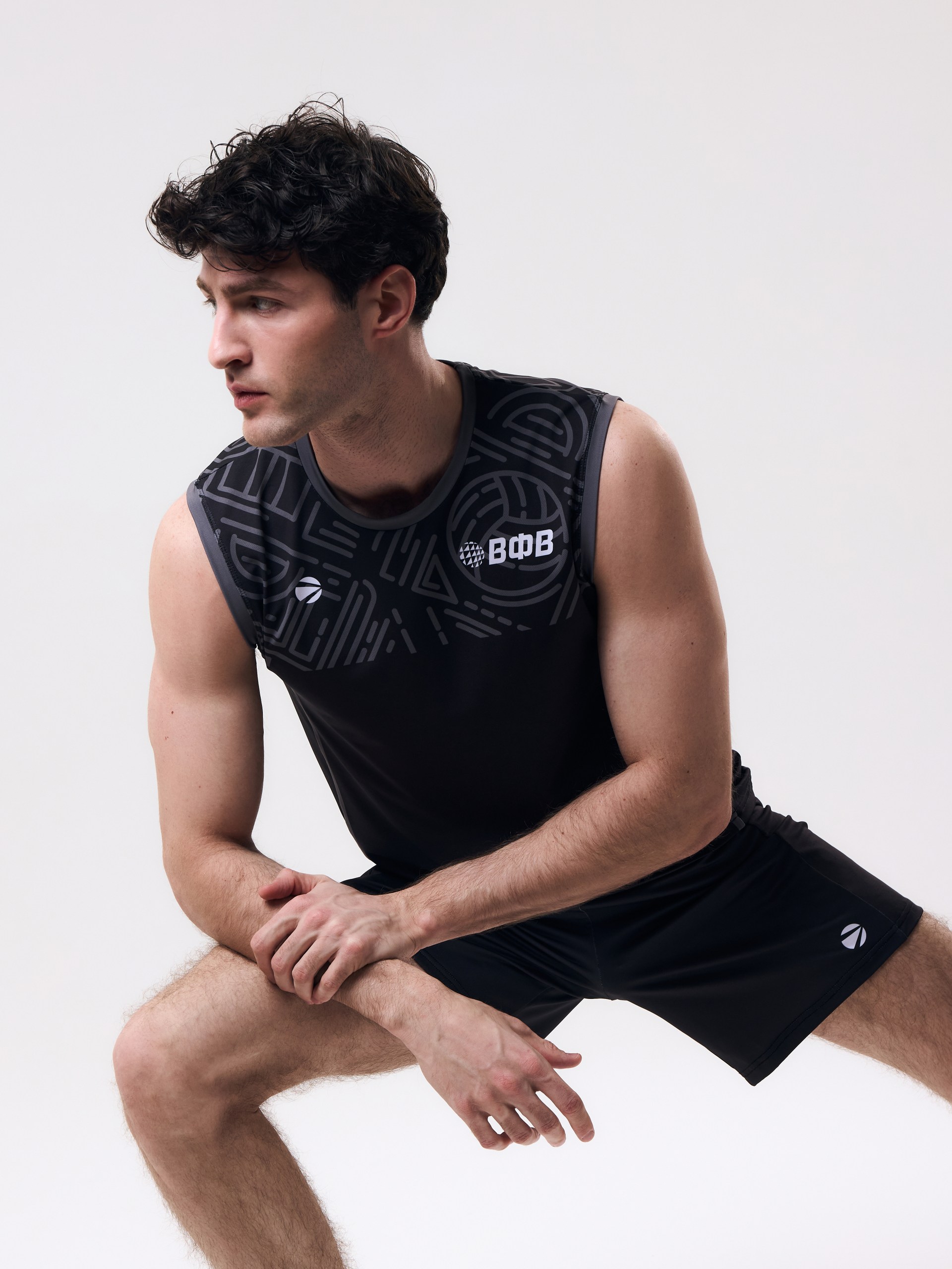 Майка тренировочная мужская для классического волейбола XL (чёрный) V140MO