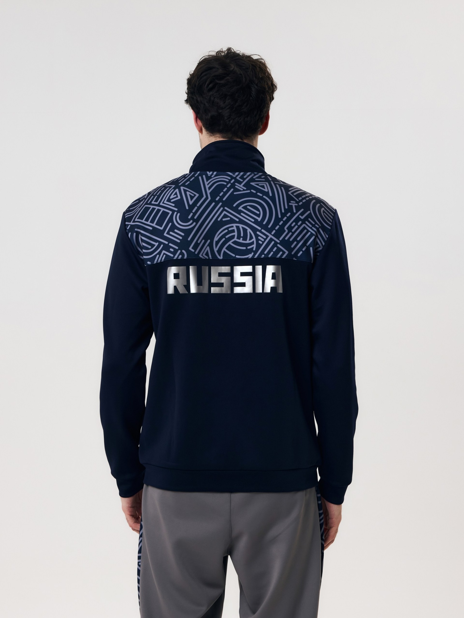 Толстовка на молнии без капюшона мужская