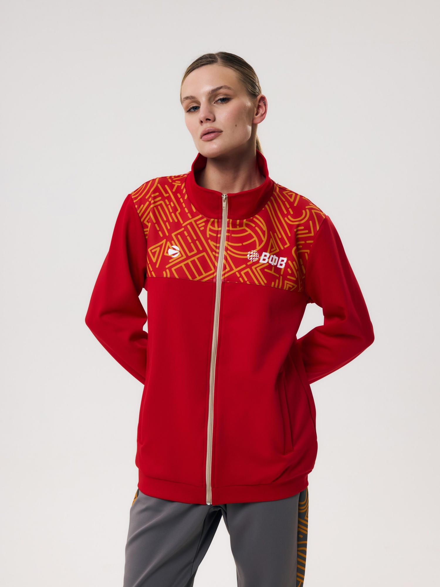 Толстовка на молнии без капюшона женская