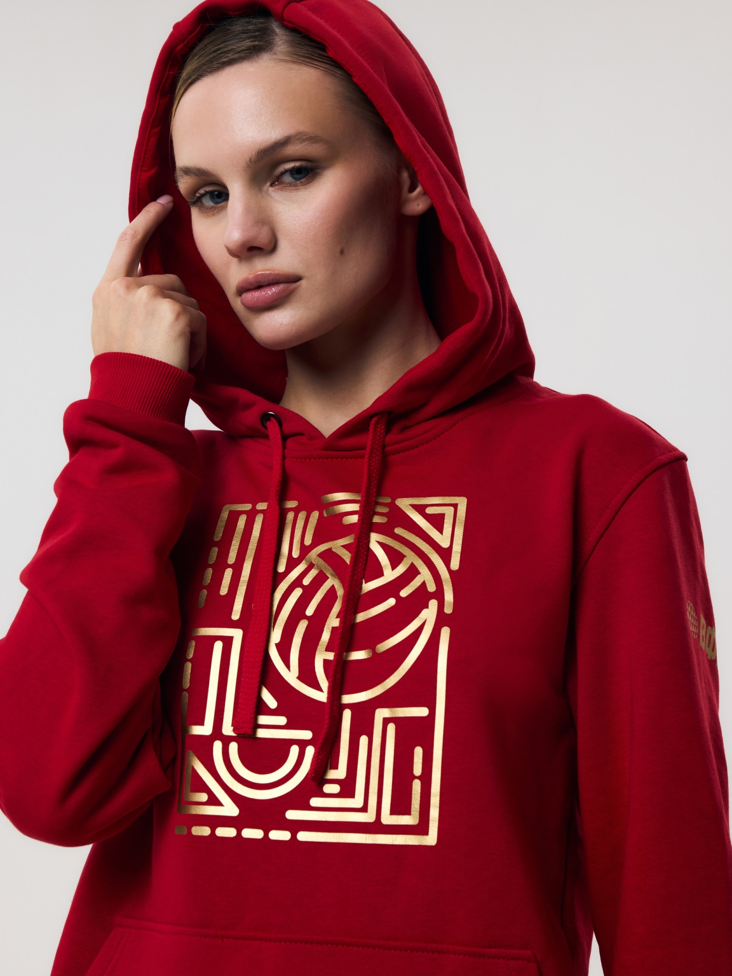 Худи женские Волар 3XL (красный)