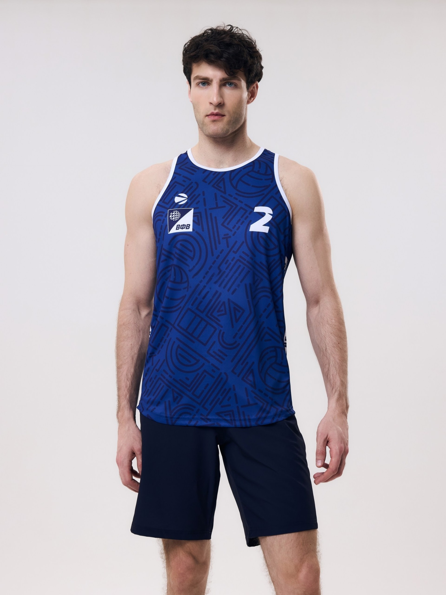 Майка игровая мужская для пляжного волейбола 3XL (синий) арт. B1