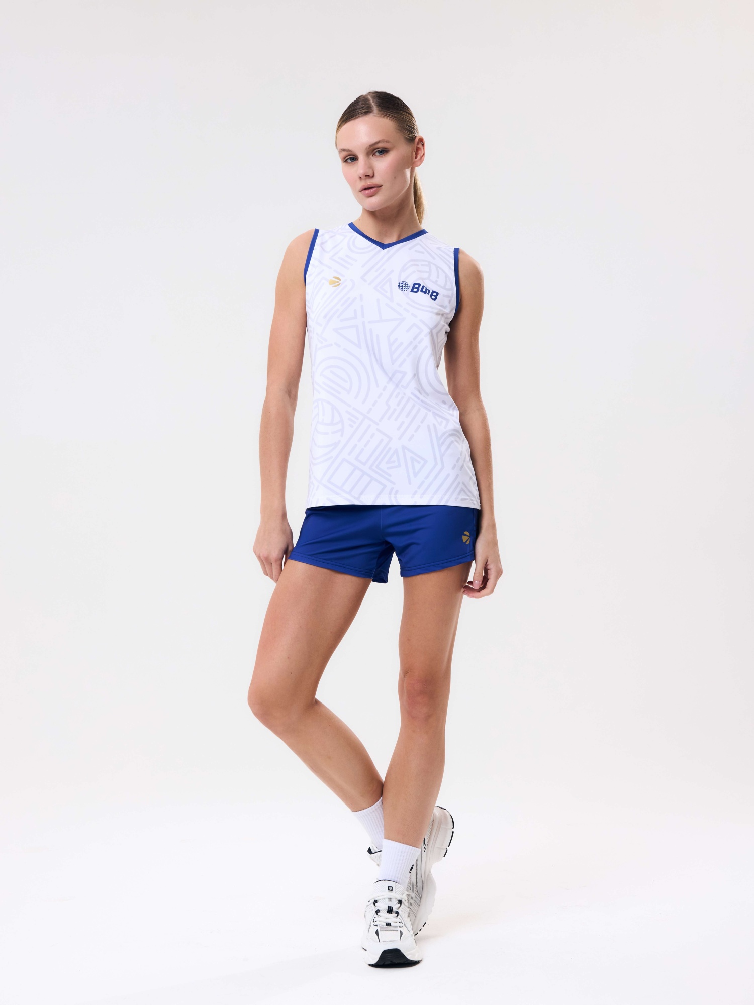 Майка игровая женская для классического волейбола 2XL (белый) V20W