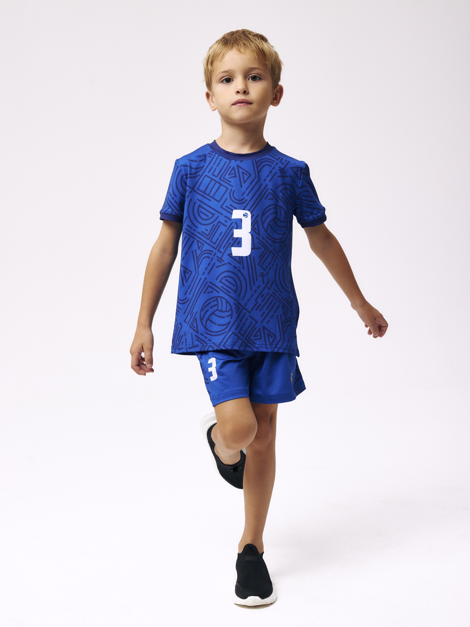 Шорты игровые для классического волейбола для мальчика 158 (синий-серебро) Ch-V2M 